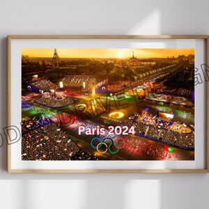 PARIS Summer Olympics Art Print 17X11 OLYMPIC WALL ART